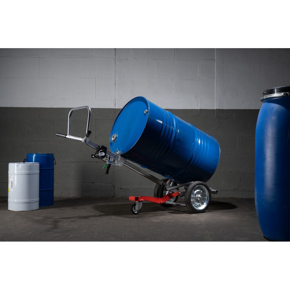 Produktabbildung Nr. 3: Manuvit Fasskarre mit Hubwinde, für Metall-und Kunststofffässer, Volumen 120 l und 220 l