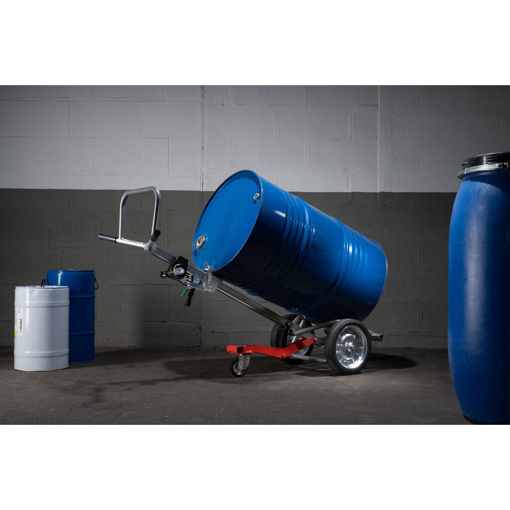 Produktabbildung Nr. 3: Manuvit Fasskarre mit Hubwinde, für Metall-und Kunststofffässer, Volumen 120 l und 220 l