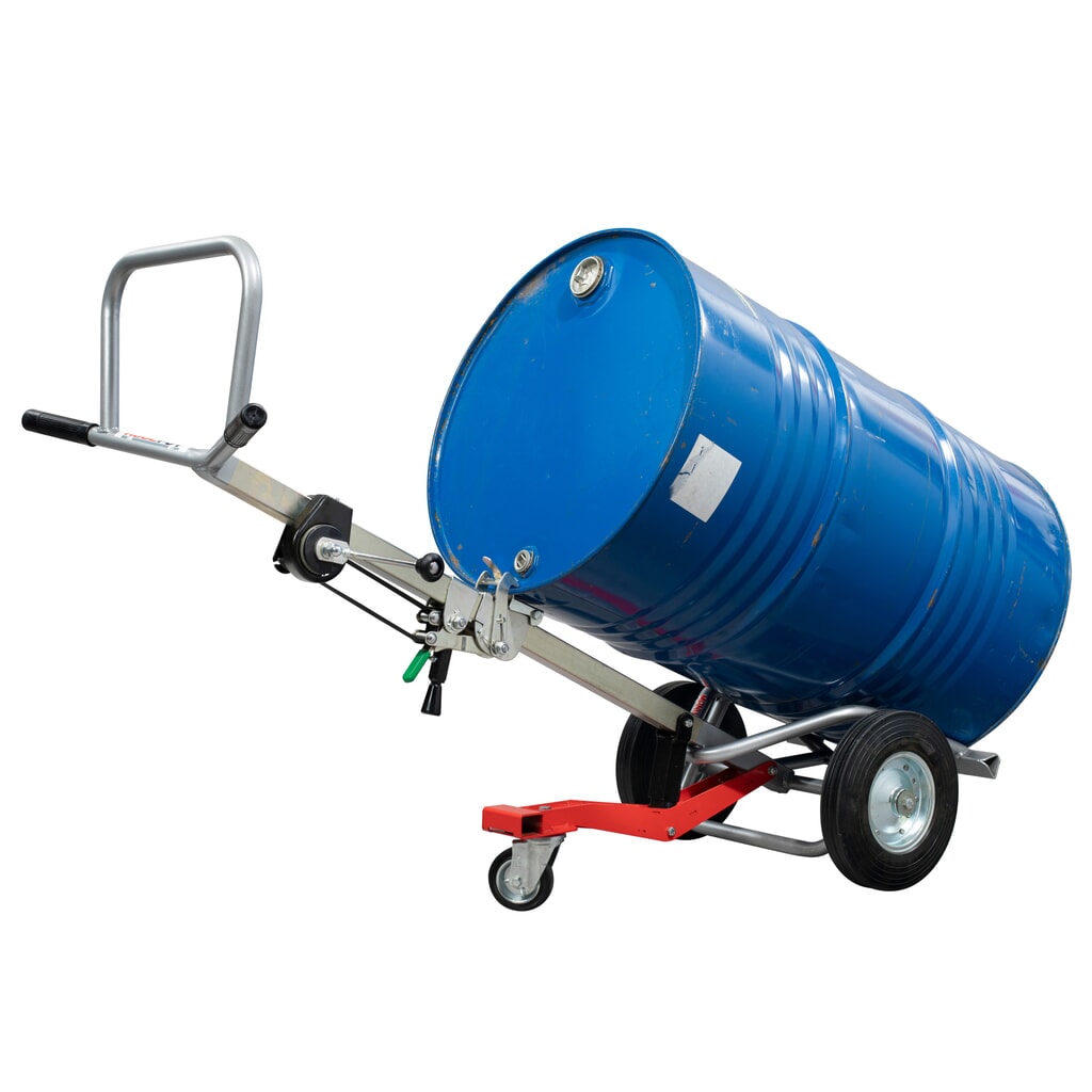 Manuvit Fasskarre mit Hubwinde, für Metall-und Kunststofffässer, Volumen 120 l und 220 l Produktabbildung Nr. 4: Manuvit Fasskarre mit Hubwinde, für Metall-und Kunststofffässer, Volumen 120 l und 220 l
