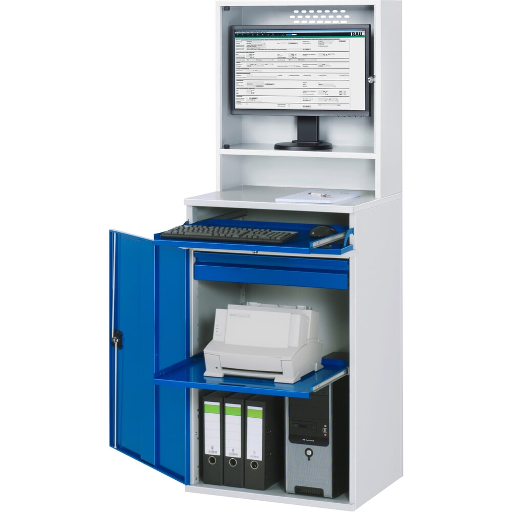 Produktabbildung Nr. 2: Steinbock® Computerschrank Selection, stationär, HxBxT 1770 x 650 x 520 mm, enzianblau