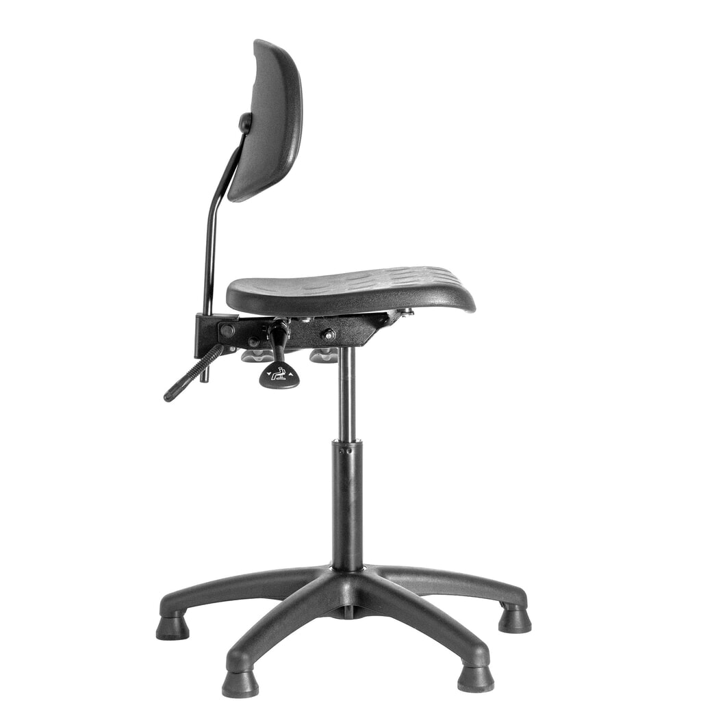 meychair Arbeitsdrehstuhl Workster Basic PW1, stufenlos höhenverstellbar, Kunststoffgestell, Polyurethan-Schaumsitz, Sitzhöhe 470 mm – 610 mm, Bodengleiter Produktabbildung Nr. 2: meychair Arbeitsdrehstuhl Workster Basic PW1, stufenlos höhenverstellbar, Kunststoffgestell, Polyurethan-Schaumsitz, Sitzhöhe 470 mm – 610 mm, Bodengleiter