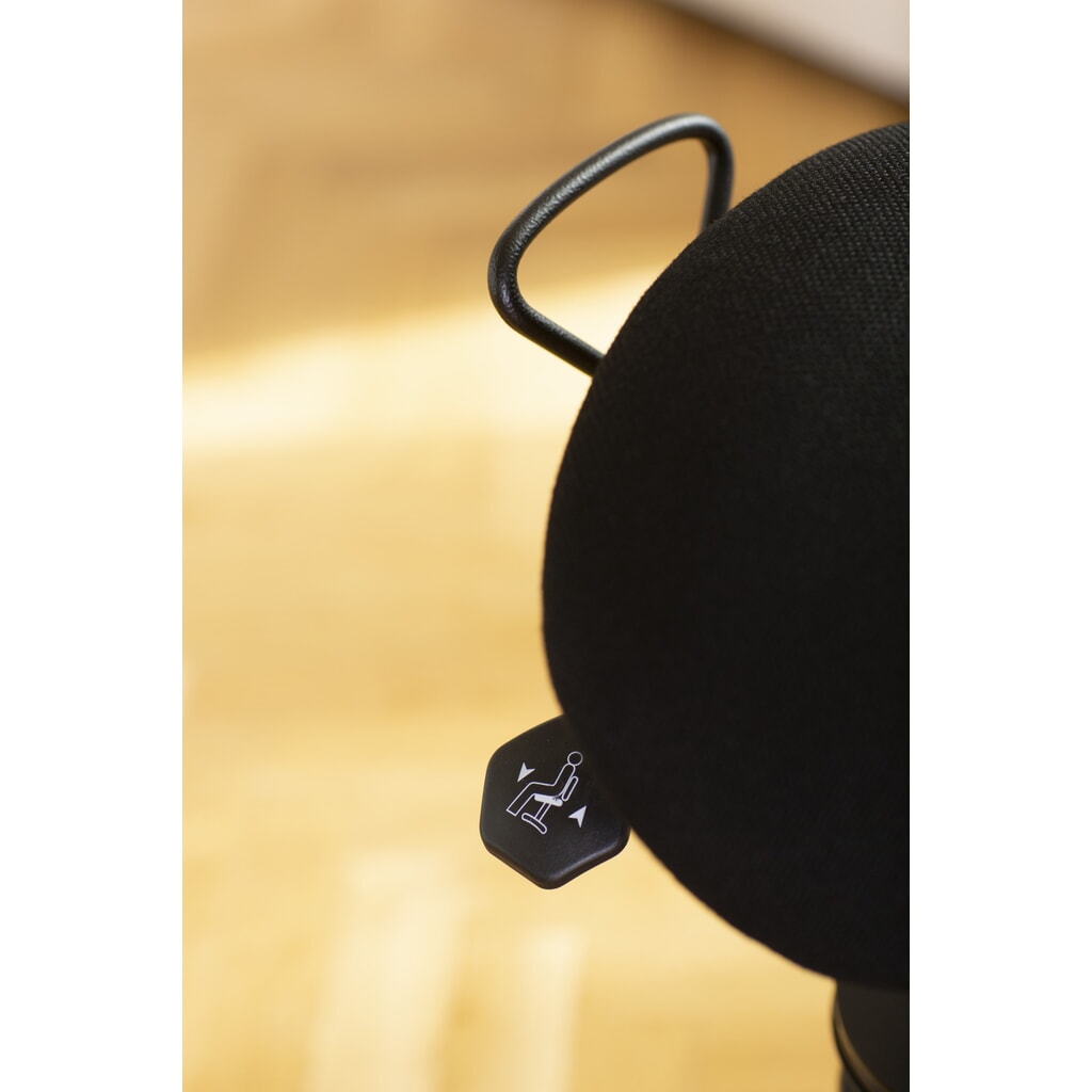 Produktabbildung Nr. 5: meychair Drehhocker Assistant Pro A34, stufenlos höhenverstellbar, Aluminiumgestell, Stoffsitz, Sitzhöhe 600 mm – 670 mm, Sitz-Stop-Rollen