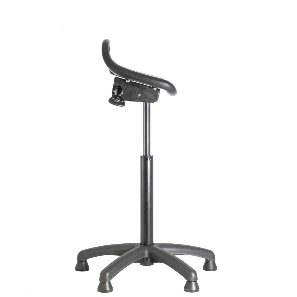 Produktabbildung Nr. 2: meychair Stehhilfe Futura Basic AF0, stufenlos höhenverstellbar, Kunststoffgestell, Polyurethan-Schaumsitz, Sitzhöhe 610 mm – 880 mm, Gleiter