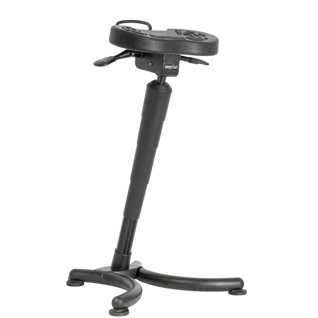 Produktabbildung Nr. 1: meychair Stehhilfe Futura Basic AF5, stufenlos höhenverstellbar, Stahlgestell, Polyurethan-Schaumsitz, Sitzhöhe 620 mm – 830 mm, Gleiter, Transportrollen