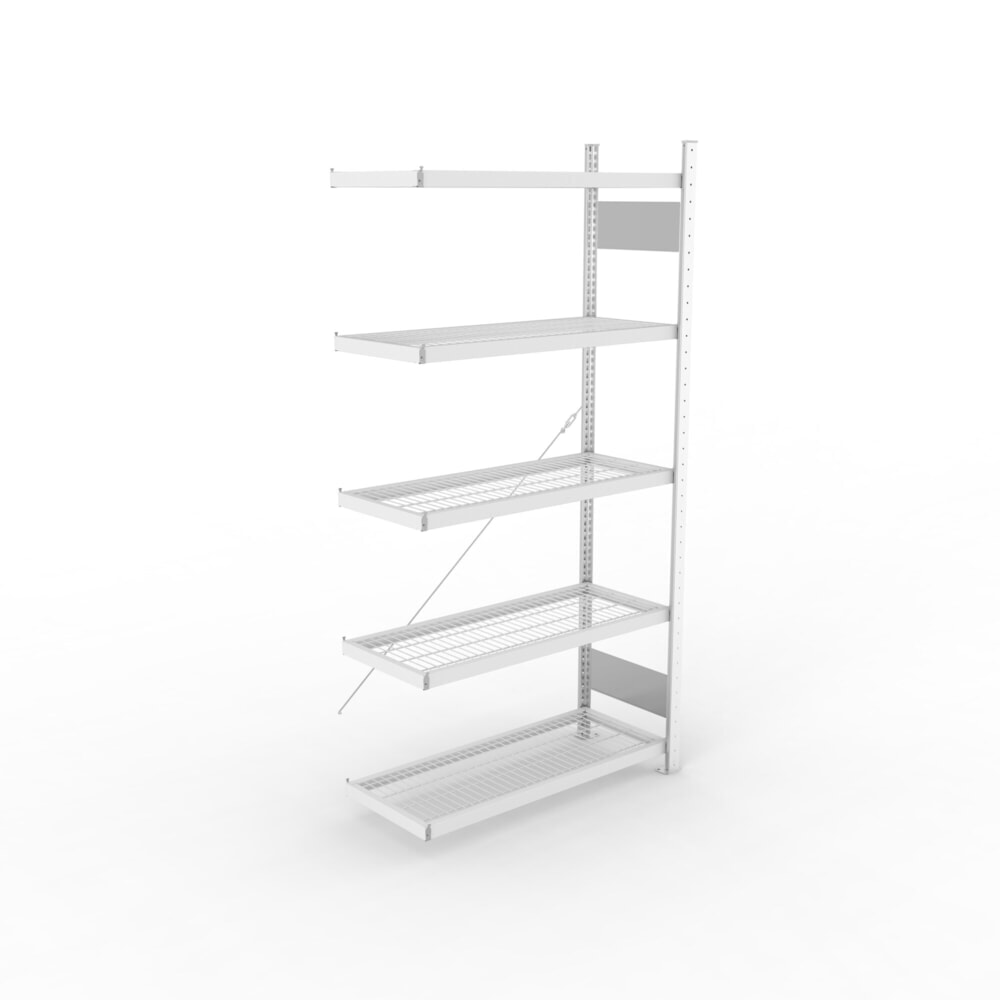 Produktabbildung Nr. 2: META Fachbodenregal CLIP S3 Anbaufeld, Fachlast 150 kg, 5 Drahtgitterböden, verzinkt, HxBxT 2000 mm x 1000 mm x 400 mm