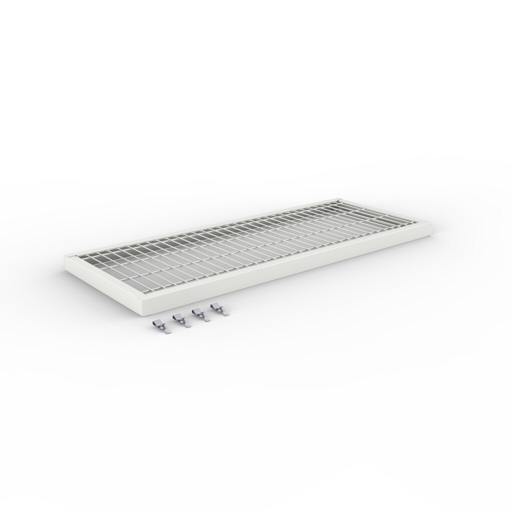 Produktabbildung: Drahtgitter-Fachboden für META Fachbodenregal CLIP S3, 150 kg Fachlast, verzinkt, BxT 1000 mm x 400 mm