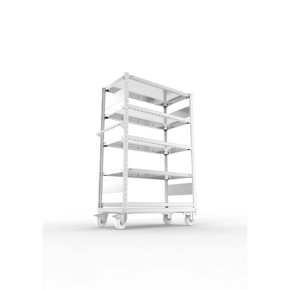 Produktabbildung Nr. 2: META Etagenwagen CLIP, 4 Böden, 1 Abdeckboden, verzinkt, HxBxT 1500 mm x 1000 mm x 500 mm