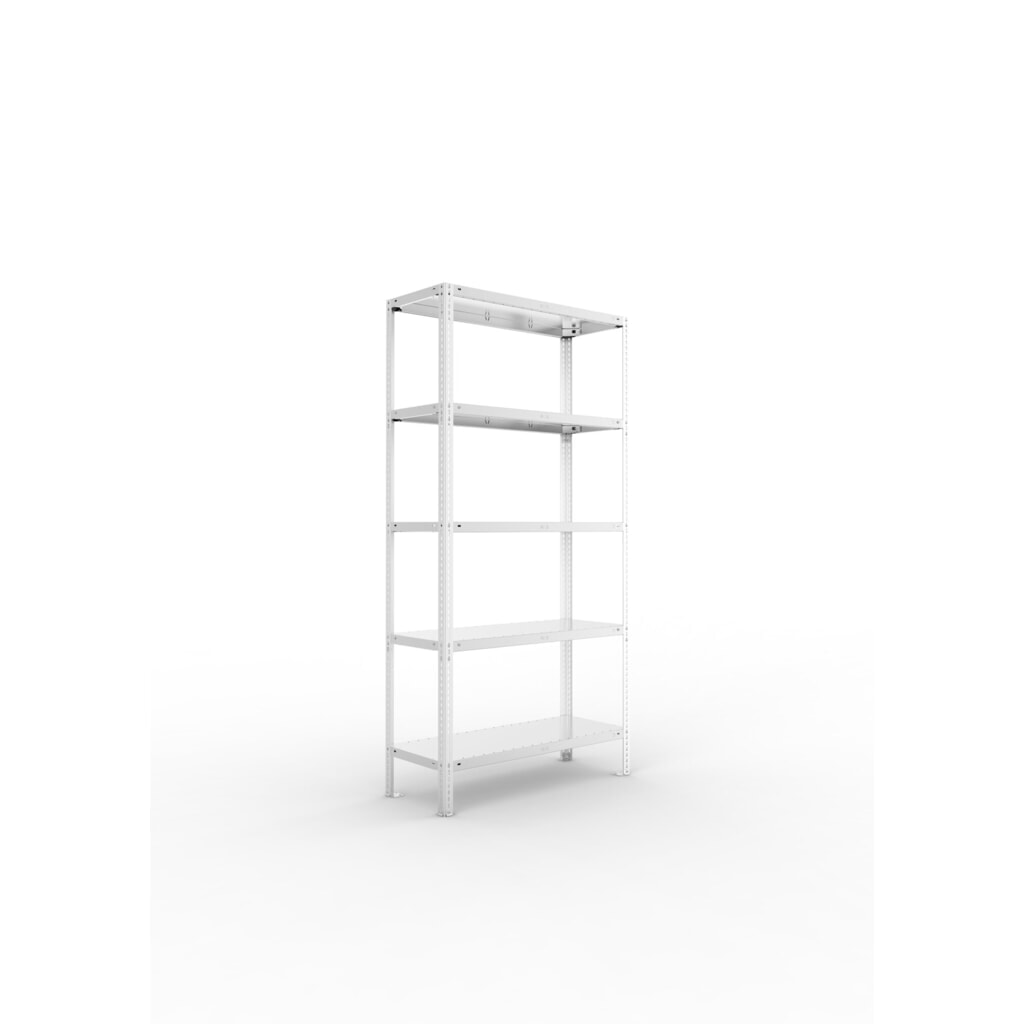 Produktabbildung: META Fachbodenregal FIX Grundfeld, Fachlast 150 kg, 5 Fachböden, verzinkt, HxBxT 2000 mm x 1000 mm x 400 mm