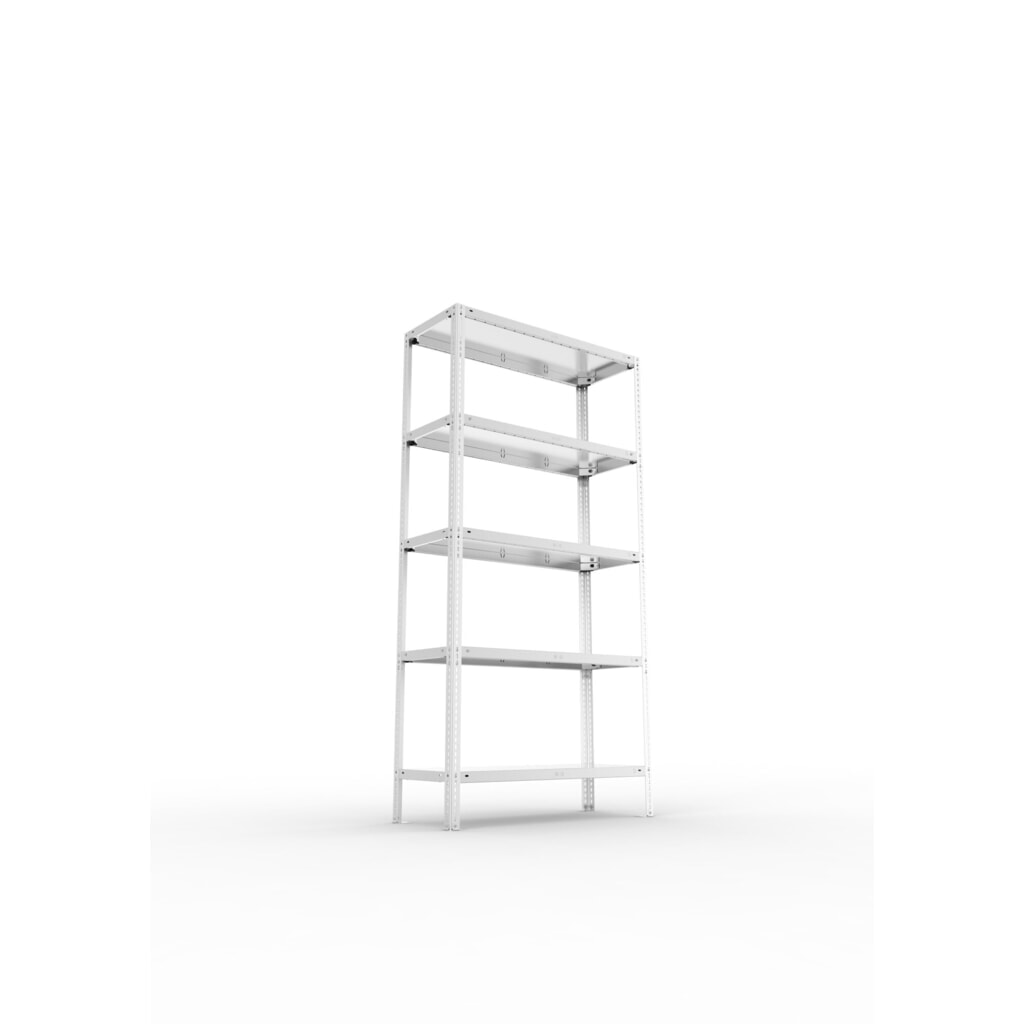 Produktabbildung Nr. 2: META Fachbodenregal FIX Grundfeld, Fachlast 150 kg, 5 Fachböden, verzinkt, HxBxT 2000 mm x 1000 mm x 400 mm