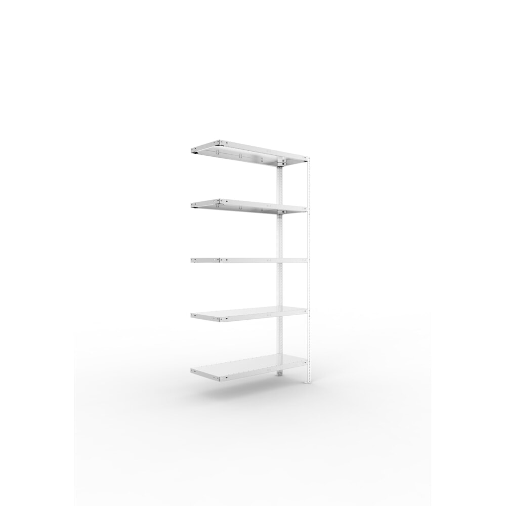 Produktabbildung: META Fachbodenregal FIX Anbaufeld, Fachlast 150 kg, 5 Fachböden, verzinkt, HxBxT 2000 mm x 1000 mm x 400 mm