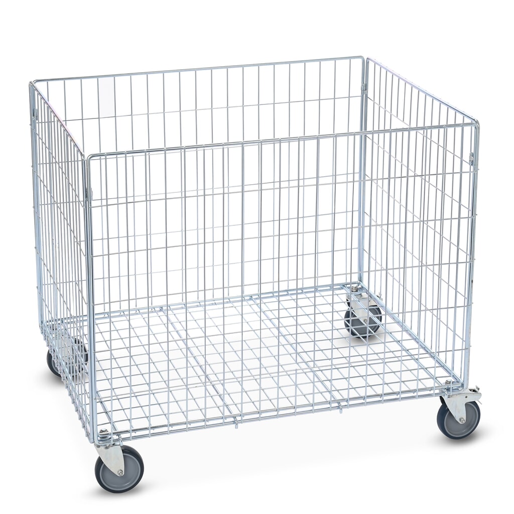 HEMMDAL Rollbehälter mit 4 Lenkrollen, HxBxT 735 x 630 x 830 mm, TK 60 kg Produktabbildung: HEMMDAL Rollbehälter mit 4 Lenkrollen, HxBxT 735 x 630 x 830 mm, TK 60 kg