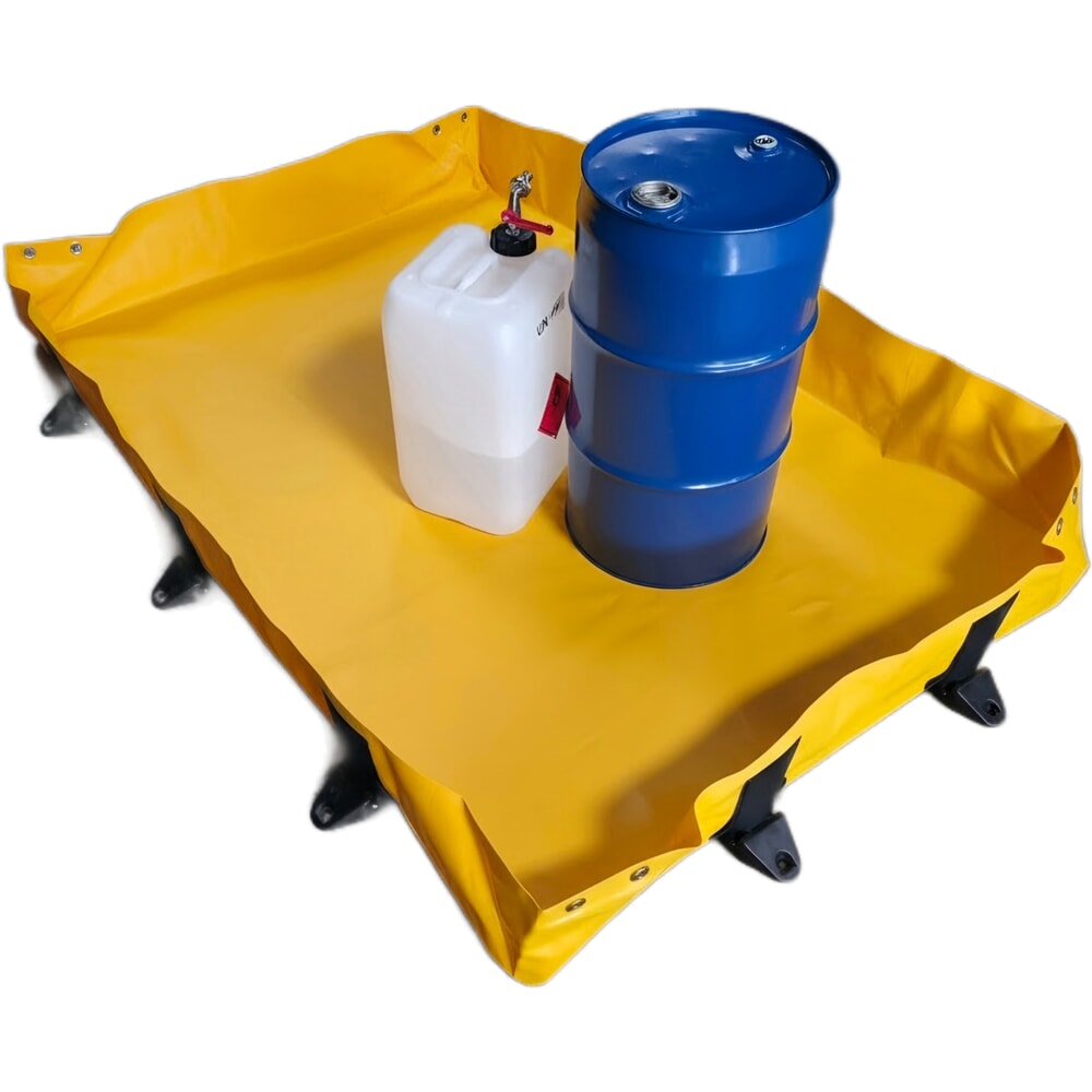 Produktabbildung: Steinbock® Faltbare Auffangwanne Light aus PVC, HxBxT 203 x 1.200 x 1.800 mm, Auffangvolumen 451 l