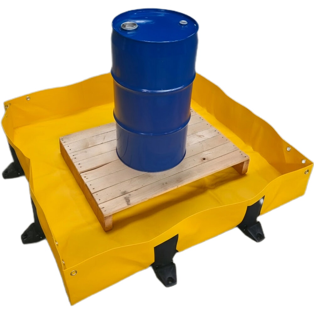 Produktabbildung: Steinbock® Faltbare Auffangwanne Light aus PVC, HxBxT 203 x 1.200 x 1.200 mm, Auffangvolumen 299 l