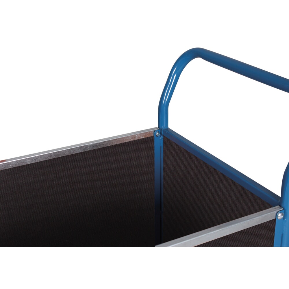 Produktabbildung Nr. 6: VARIOfit® Dreiwand-Magazinwagen, Siebdruckplatte, HxBxT 1015 mm x 1195 mm x 700 mm, enzianblau