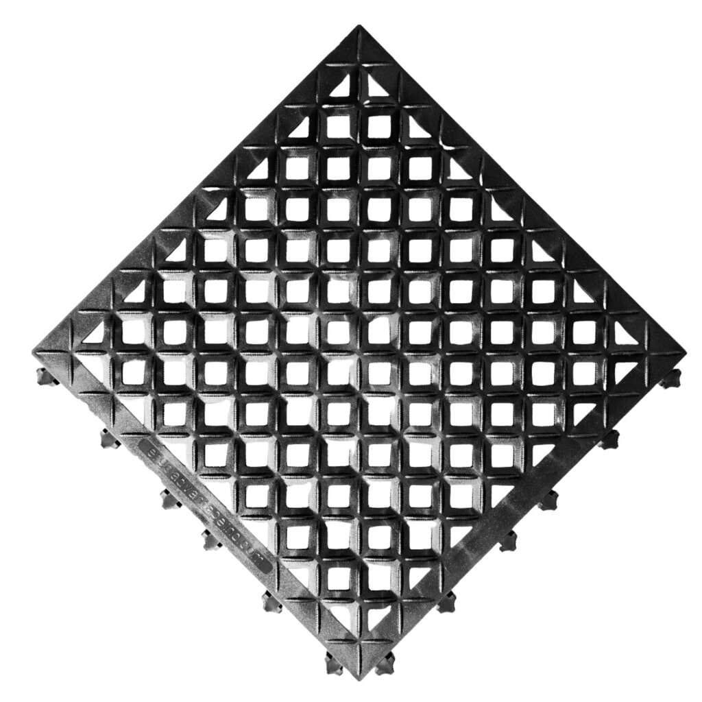 REBOURNE® Industriematte H9, antimikrobiell, gelochte Oberfläche, modulare Kachel, BxL 460 mm x 460 mm Produktabbildung Nr. 2: REBOURNE® Industriematte H9, antimikrobiell, gelochte Oberfläche, modulare Kachel, BxL 460 mm x 460 mm