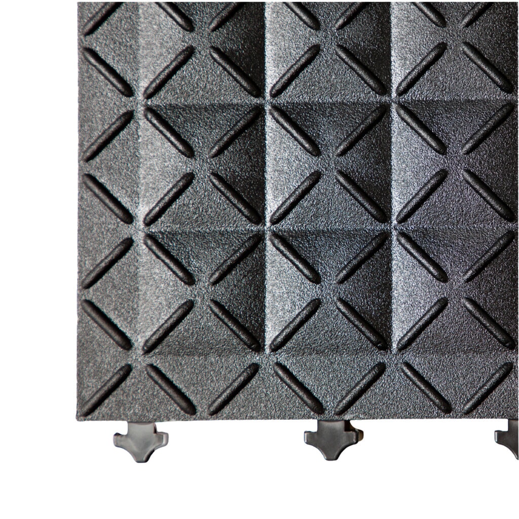 REBOURNE® Anti-Ermüdungsmatte H5, hochbelastbar, ESD-Ausführung, Arbeitsplatz-Set mit 4 Randleisten, BxL 1120 mm x 1120 mm Produktabbildung Nr. 3: REBOURNE® Anti-Ermüdungsmatte H5, hochbelastbar, ESD-Ausführung, Arbeitsplatz-Set mit 4 Randleisten, BxL 1120 mm x 1120 mm