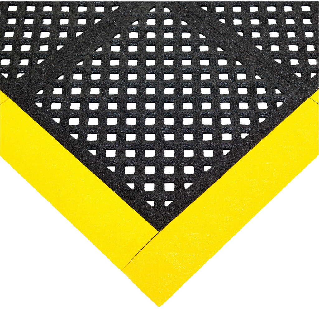 REBOURNE® Anti-Ermüdungsmatte H4, Antirutsch, gelochte Oberfläche, Arbeitsplatz-Set mit 4 Randleisten, BxL 1120 mm x 1120 mm Produktabbildung Nr. 4: REBOURNE® Anti-Ermüdungsmatte H4, Antirutsch, gelochte Oberfläche, Arbeitsplatz-Set mit 4 Randleisten, BxL 1120 mm x 1120 mm