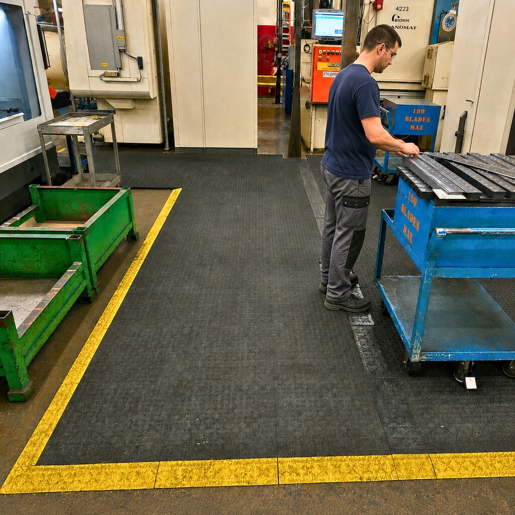 Produktabbildung: REBOURNE® Anti-Ermüdungsmatte H3, Antirutsch, modulare Kachel, BxL 460 mm x 460 mm