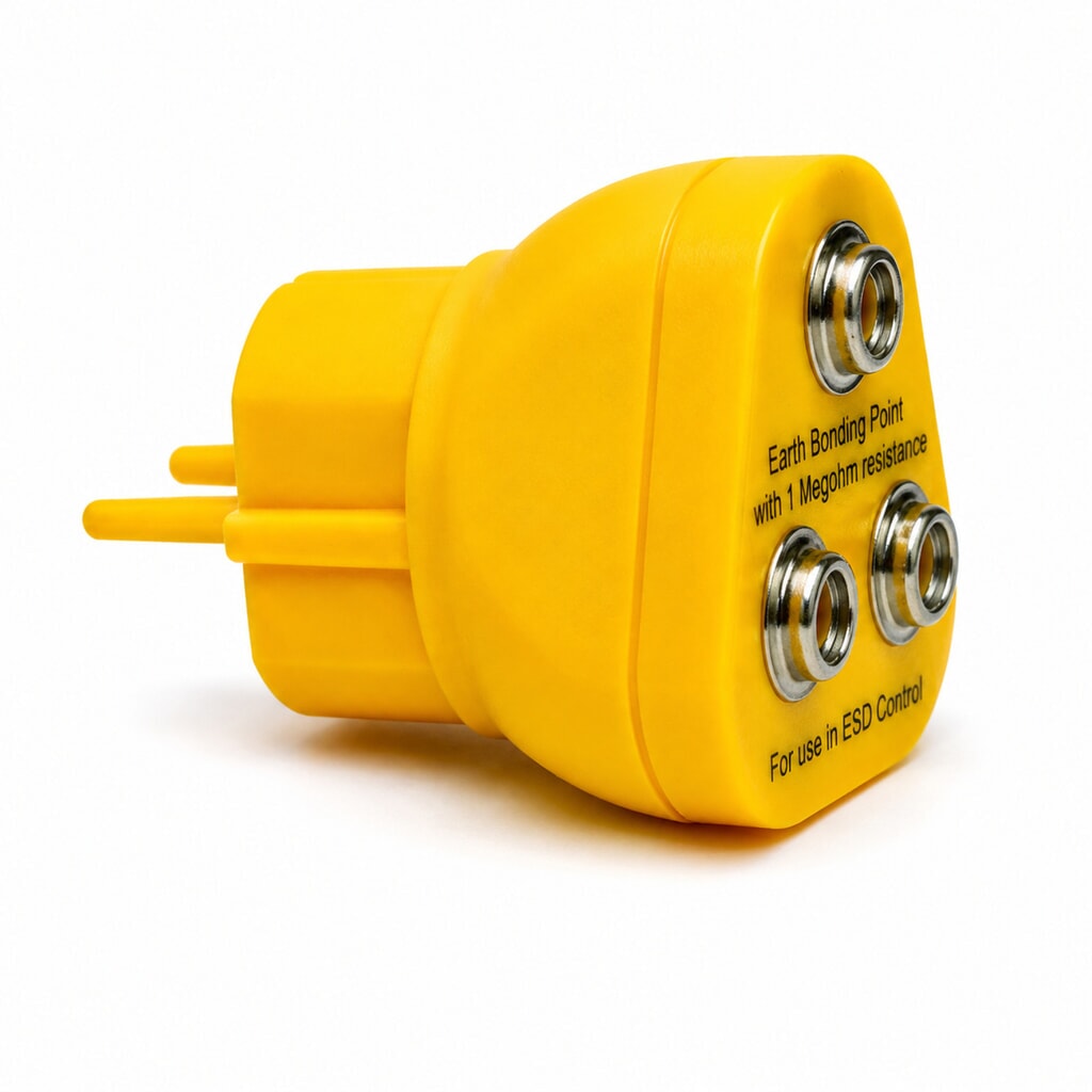 Produktabbildung Nr. 2: EU-Erdungsstecker für REBOURNE® ESD-Tischauflagen