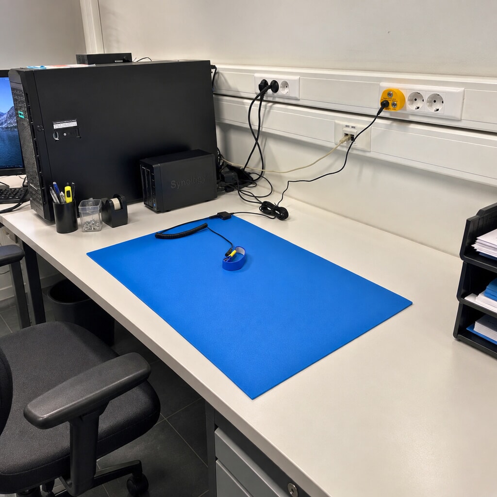 Produktabbildung Nr. 1: REBOURNE® Industriematte W3, ESD-Tischauflage, Komplett-Set, BxL 600 mm x 450 mm