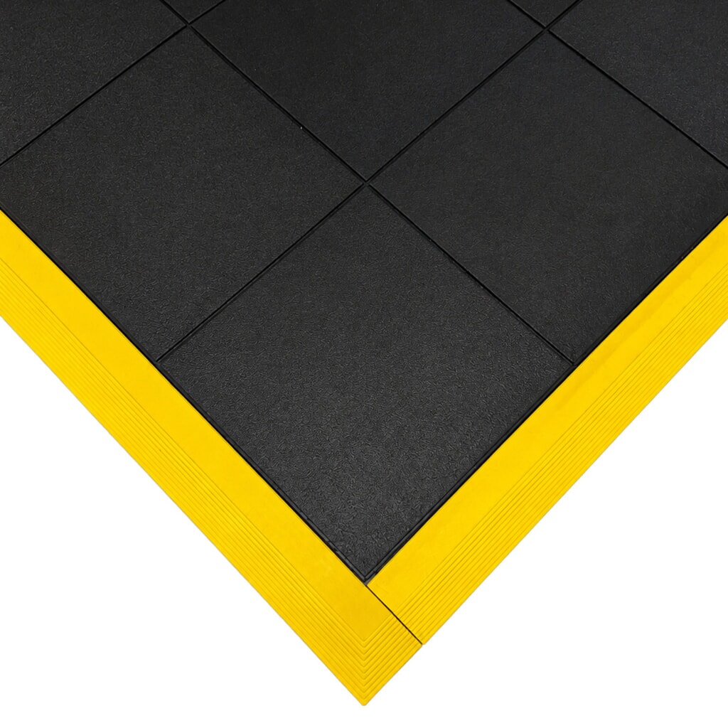 Sicherheits-Randleiste für REBOURNE® Anti-Ermüdungsmatte M-Serie, weiblich, gelb, BxL 50 mm x 910 mm Produktabbildung Nr. 3: Sicherheits-Randleiste für REBOURNE® Anti-Ermüdungsmatte M-Serie, weiblich, gelb, BxL 50 mm x 910 mm