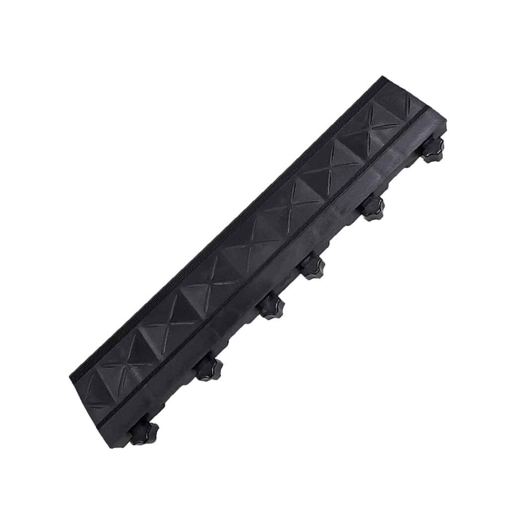 Produktabbildung: Sicherheits-Randleiste für REBOURNE® Anti-Ermüdungsmatte H-Serie, männlich, schwarz, BxL 100 mm x 460 mm
