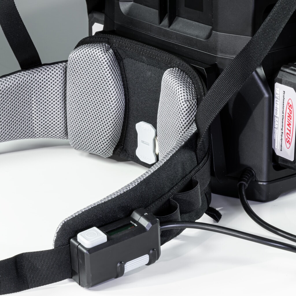 SPRiNTUS Rucksack-Bürostaubsauger BoostiX iGO ZERO, Akkubetrieb, mit 2 x 5 Ah Akku, Ladegerät Produktabbildung Nr. 9: SPRiNTUS Rucksack-Bürostaubsauger BoostiX iGO ZERO, Akkubetrieb, mit 2 x 5 Ah Akku, Ladegerät