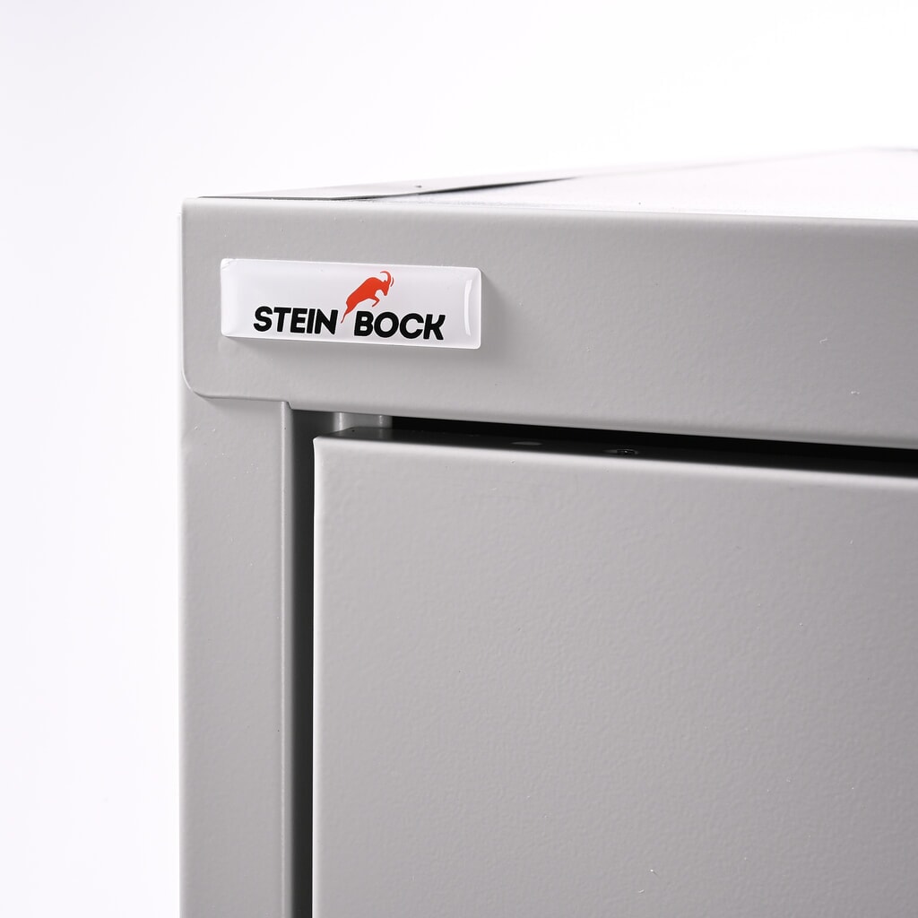 Steinbock® Kleider-/Wäschespind, 1 Abteil, Drehriegelverschluss, HxBxT 1800 x 600 x 500 mm, lichtgrau/lichtgrau Produktabbildung Nr. 6: Steinbock® Kleider-/Wäschespind, 1 Abteil, Drehriegelverschluss, HxBxT 1800 x 600 x 500 mm, lichtgrau/lichtgrau