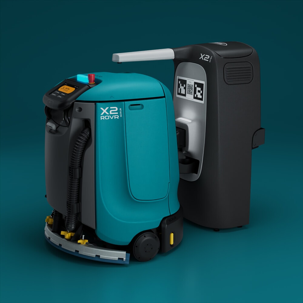 Produktabbildung Nr. 14: Tennant® Reinigungsroboter X2 ROVR SCRUB, kompakte Bauweise, mit KI-Unterstützung