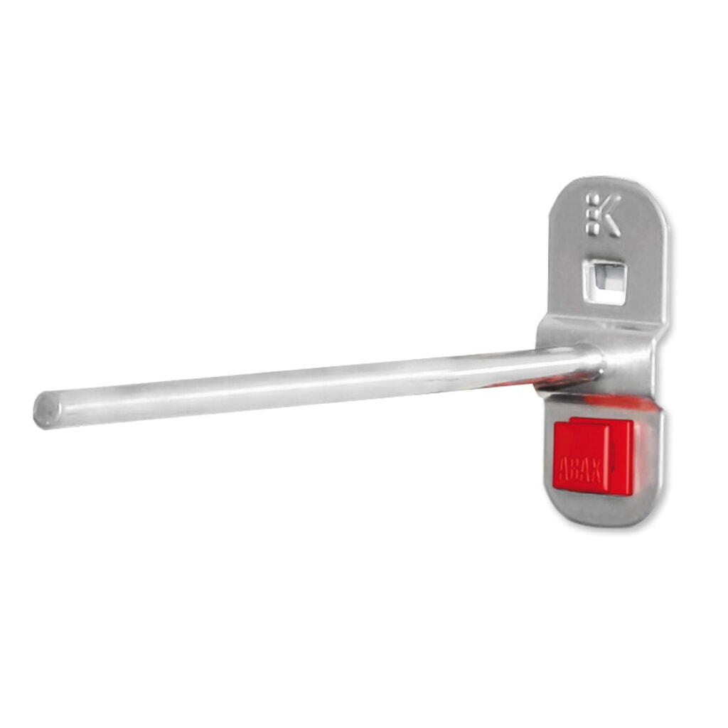 Kappes ABAX Werkzeughalter für Lochplatten, gerader Dorn, alufarben, Tiefe 150 mm Produktabbildung: Kappes ABAX Werkzeughalter für Lochplatten, gerader Dorn, alufarben, Tiefe 150 mm