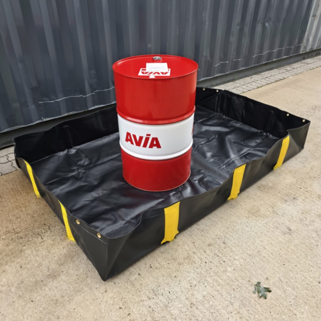 Produktabbildung: Steinbock® Faltbare Auffangwanne Ultra aus PVC, HxBxT 305 x 1.200 x 1.800 mm, Auffangvolumen 662 l