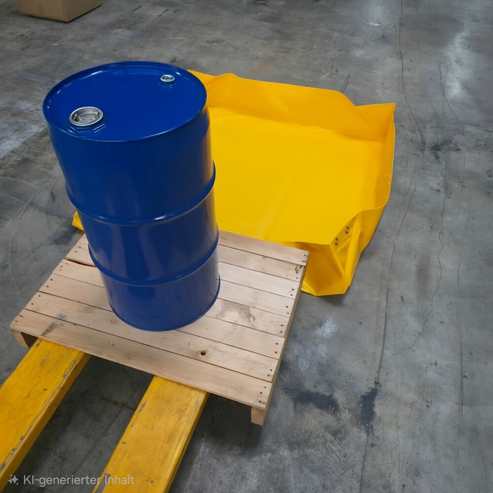 Produktabbildung Nr. 5: Steinbock® Faltbare Auffangwanne Light aus PVC, HxBxT 203 x 1.200 x 1.200 mm, Auffangvolumen 299 l
