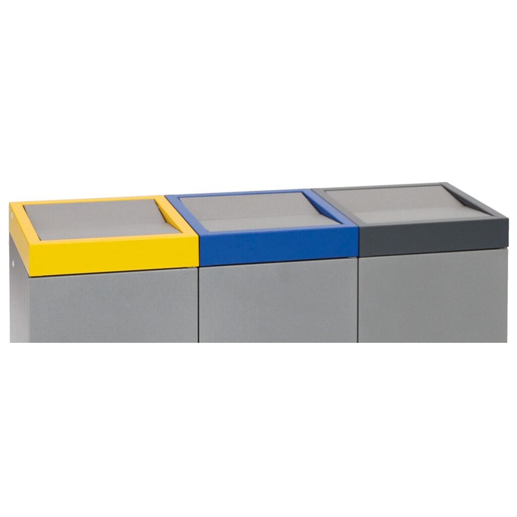 stumpf® Wertstoffsammler, 3x 30 Liter, bunt Produktabbildung Nr. 2: stumpf® Wertstoffsammler, 3x 30 Liter, bunt