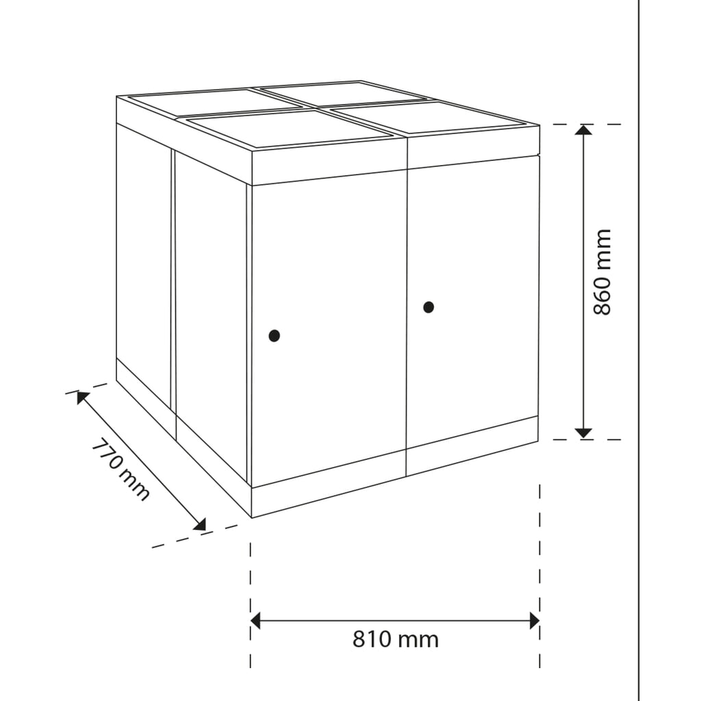 Produktabbildung Nr. 3: stumpf® Wertstoffsammler, 4x 30 Liter, bunt
