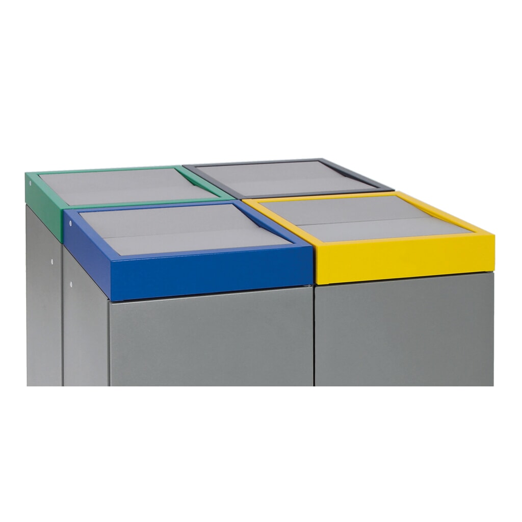 stumpf® Wertstoffsammler, 4x 30 Liter, bunt Produktabbildung Nr. 4: stumpf® Wertstoffsammler, 4x 30 Liter, bunt