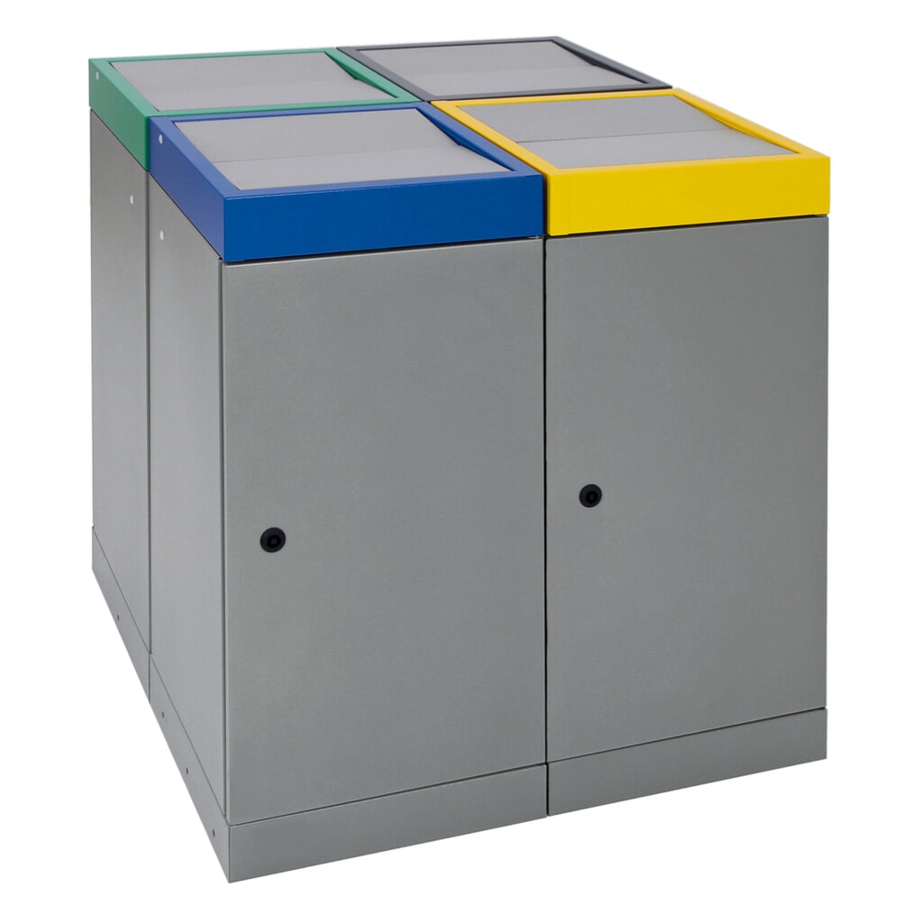 stumpf® Wertstoffsammler, 4x 30 Liter, bunt Produktabbildung Nr. 11: stumpf® Wertstoffsammler, 4x 30 Liter, bunt