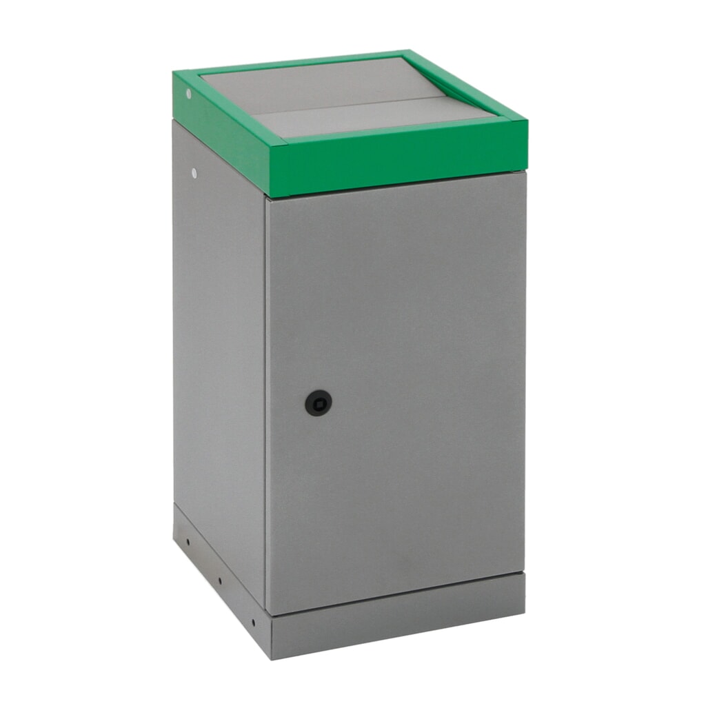 stumpf® Wertstoffsammler, 1x 30 Liter, Deckel grün Produktabbildung Nr. 6: stumpf® Wertstoffsammler, 1x 30 Liter, Deckel grün