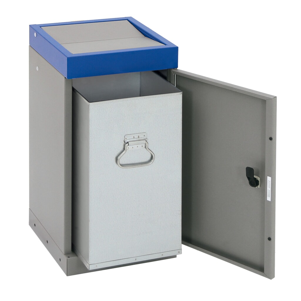 stumpf® Wertstoffsammler, 1x 30 Liter, Deckel blau Produktabbildung Nr. 4: stumpf® Wertstoffsammler, 1x 30 Liter, Deckel blau