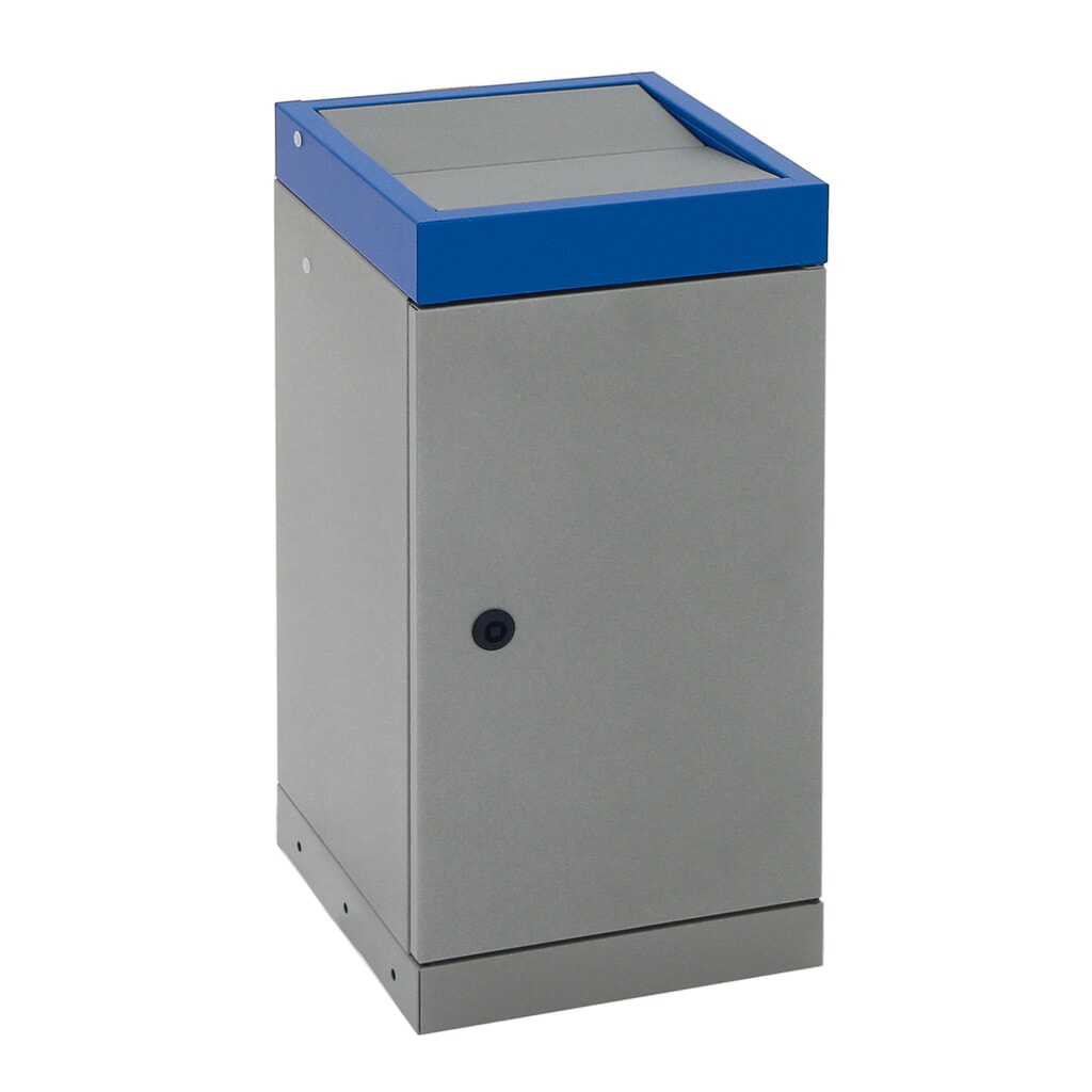 stumpf® Wertstoffsammler, 1x 30 Liter, Deckel blau Produktabbildung Nr. 6: stumpf® Wertstoffsammler, 1x 30 Liter, Deckel blau