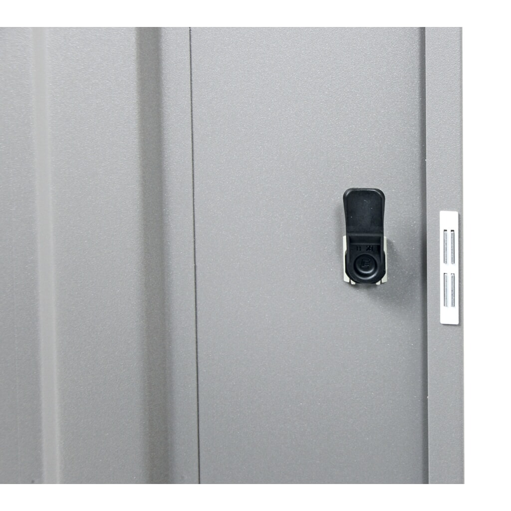 stumpf® Wertstoffsammler mit Fußpedal, inkl. Innenbehälter, Stahlblech, verzinkt, 45 Liter, graualuminium Produktabbildung Nr. 8: stumpf® Wertstoffsammler mit Fußpedal, inkl. Innenbehälter, Stahlblech, verzinkt, 45 Liter, graualuminium