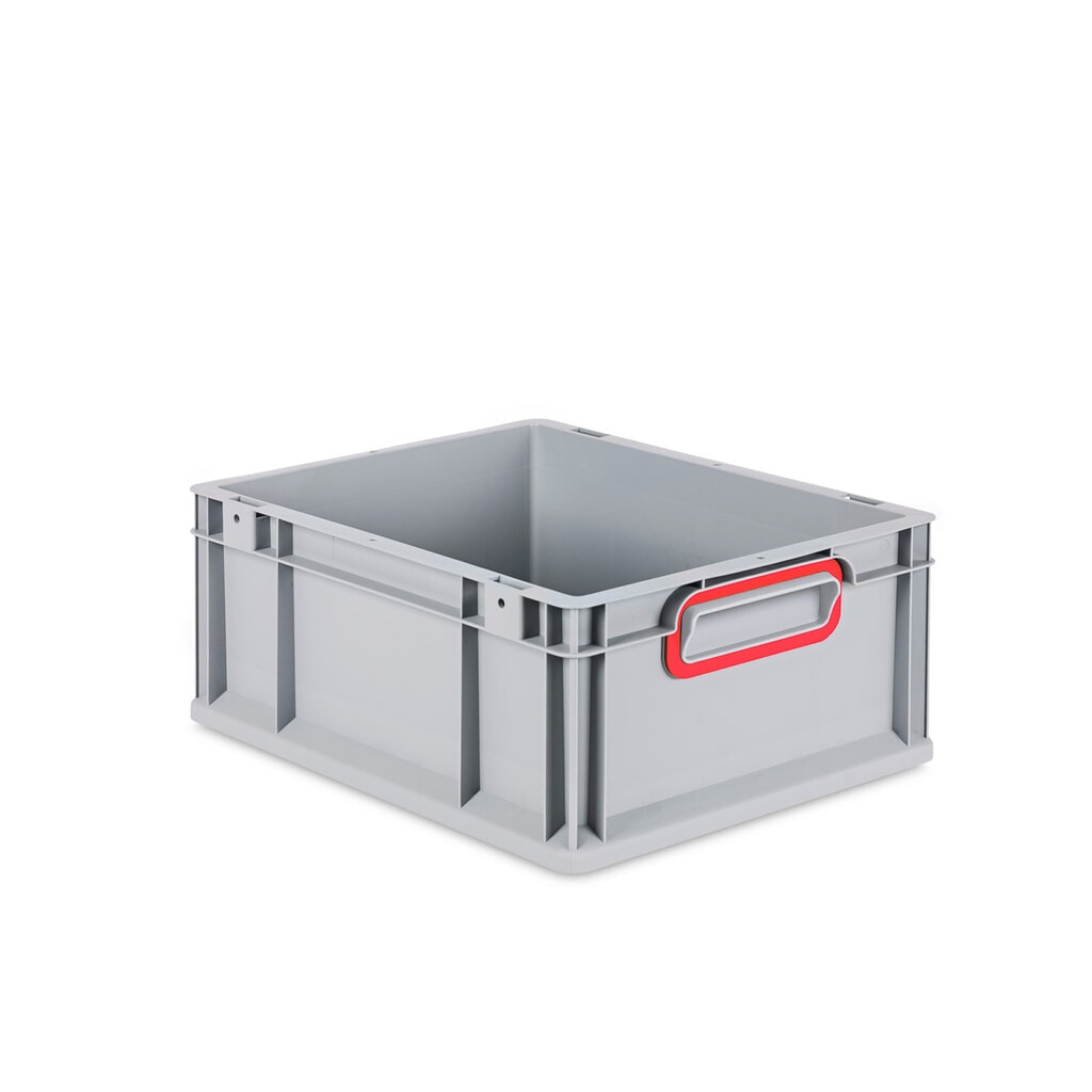 Allit Eurobox, mit roten Griffmulden, HxBxT 170 x 400 x 300 mm, 16 Liter Produktabbildung: Allit Eurobox, mit roten Griffmulden, HxBxT 170 x 400 x 300 mm, 16 Liter