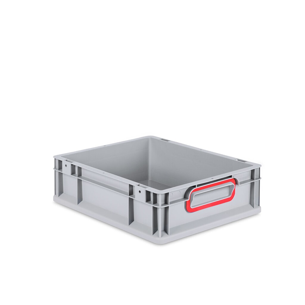 Allit Eurobox, mit roten Griffmulden, HxBxT 120 x 400 x 300 mm, 11 Liter Produktabbildung: Allit Eurobox, mit roten Griffmulden, HxBxT 120 x 400 x 300 mm, 11 Liter