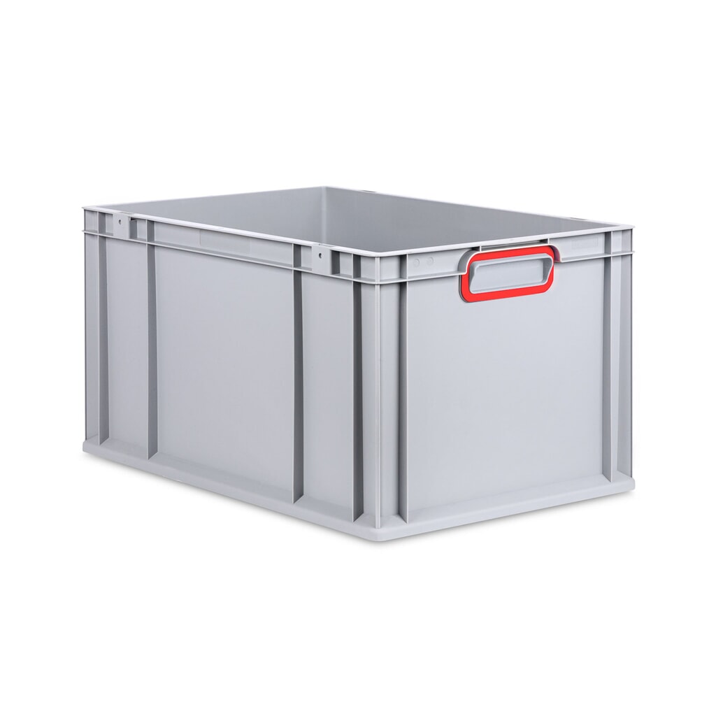 Produktabbildung: Allit Eurobox, mit roten Griffmulden, HxBxT 320 x 600 x 400 mm, 65 Liter