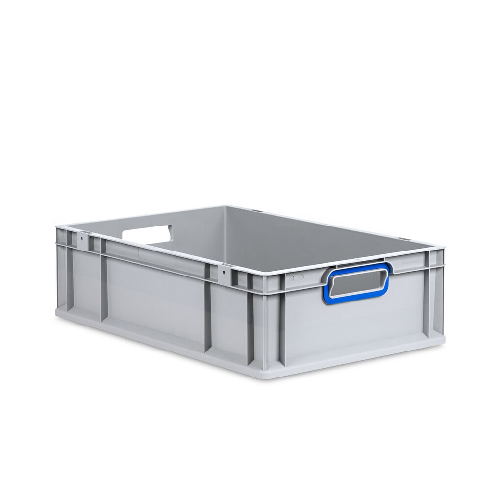 Produktabbildung: Allit Eurobox, mit blauen Grifföffnungen, HxBxT 170 x 600 x 400 mm, 34 Liter