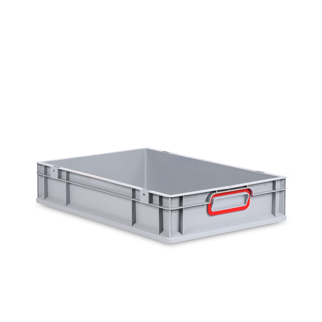 Produktabbildung: Allit Eurobox, mit roten Griffmulden, HxBxT 120 x 600 x 400 mm, 23 Liter