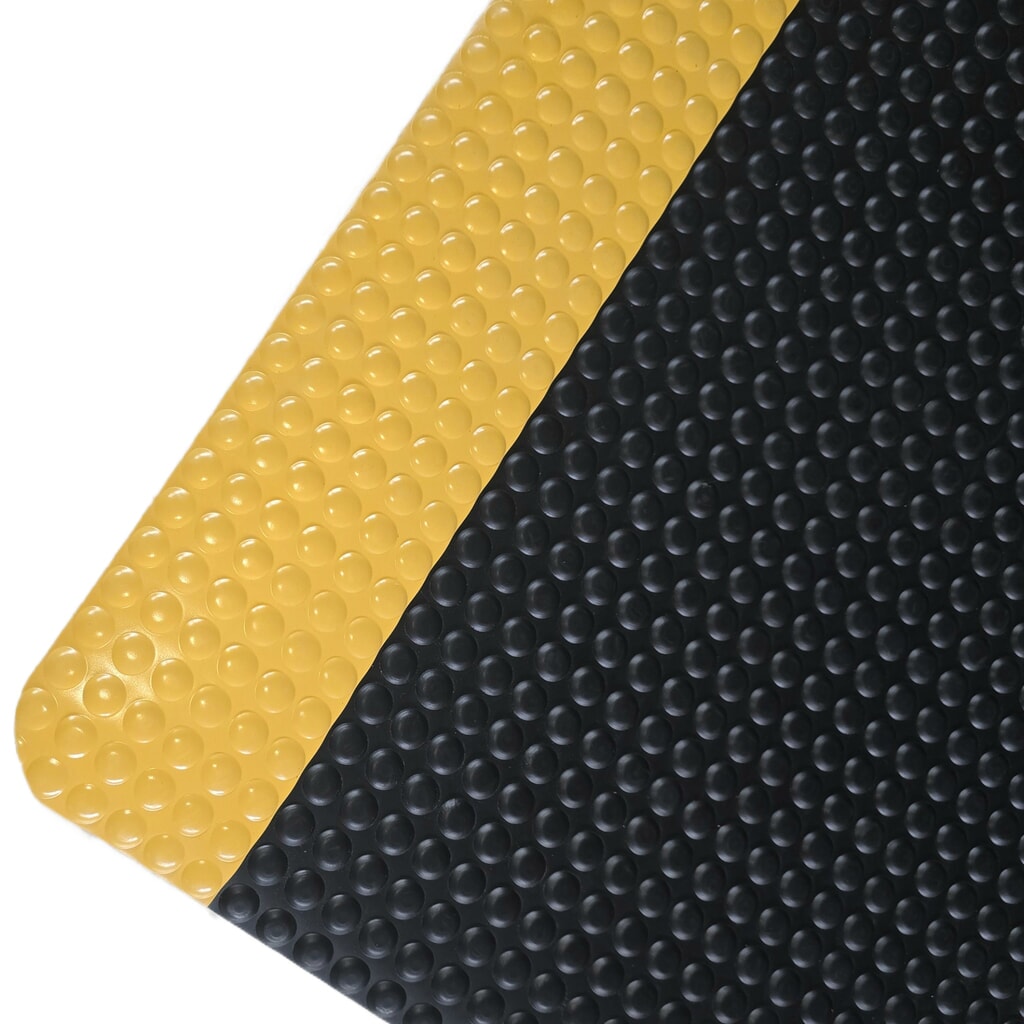 Steinbock® Anti-Ermüdungsmatte ErgoSoft Strong, Halbkugelprofil, 2-lagig, BxL 600 x 1.000 mm, schwarz/gelb Produktabbildung: Steinbock® Anti-Ermüdungsmatte ErgoSoft Strong, Halbkugelprofil, 2-lagig, BxL 600 x 1.000 mm, schwarz/gelb