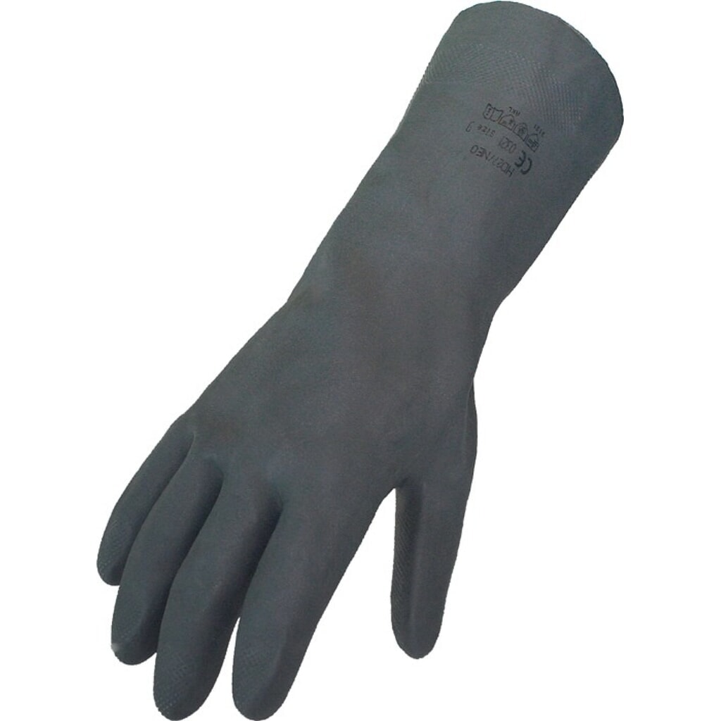 Produktabbildung: ASATEX Chemiehandschuh Gr.10 schwarz EN 388,EN
