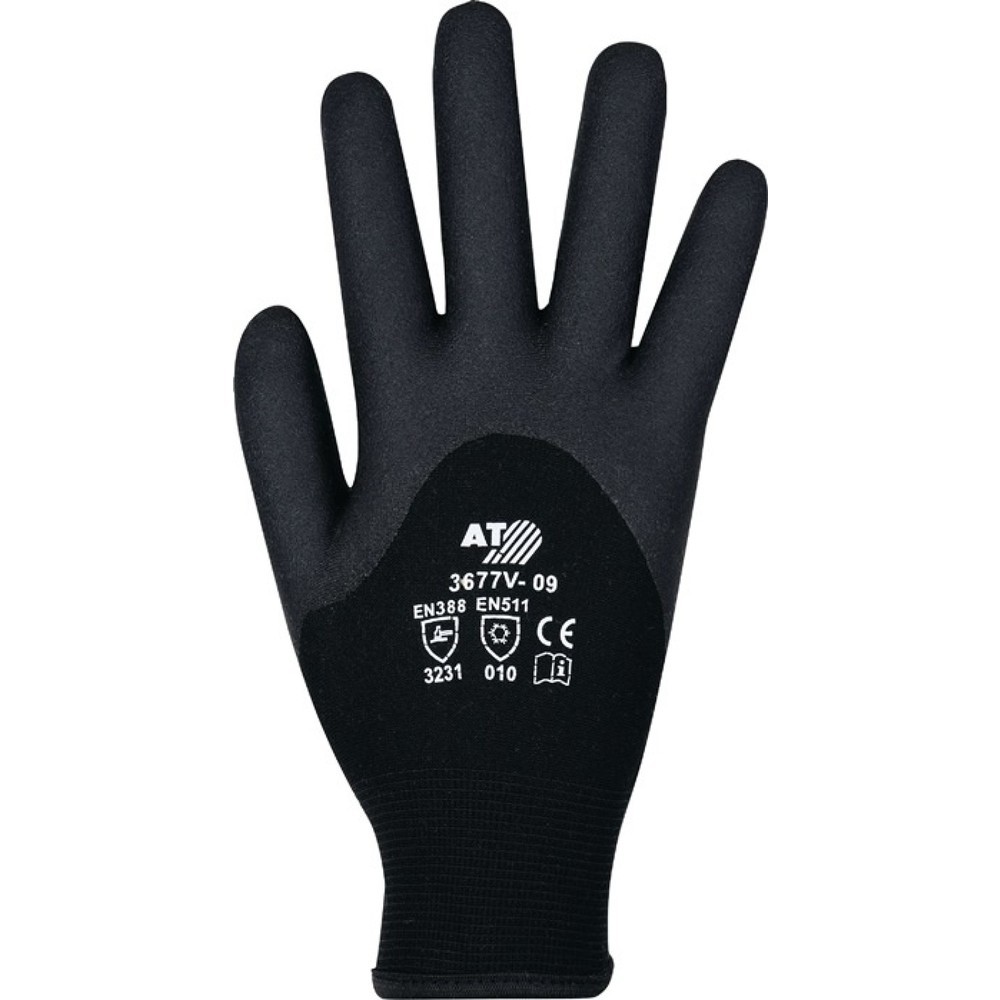 Produktabbildung: ASATEX Kälteschutzhandschuhe, Größe 10 schwarz, EN 388, EN 511 PSA-Kategorie II
