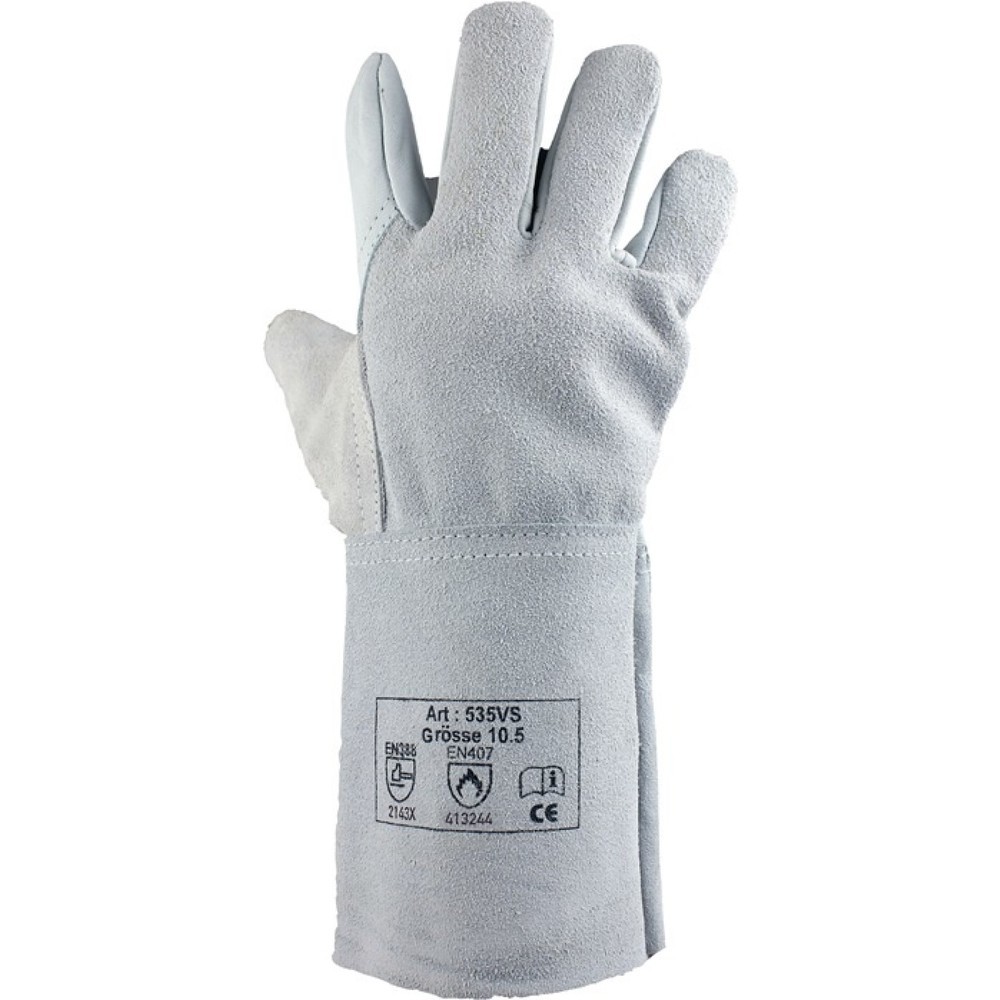 Produktabbildung: ASATEX Schweißerhandschuhe Gr.10,5 naturfarben