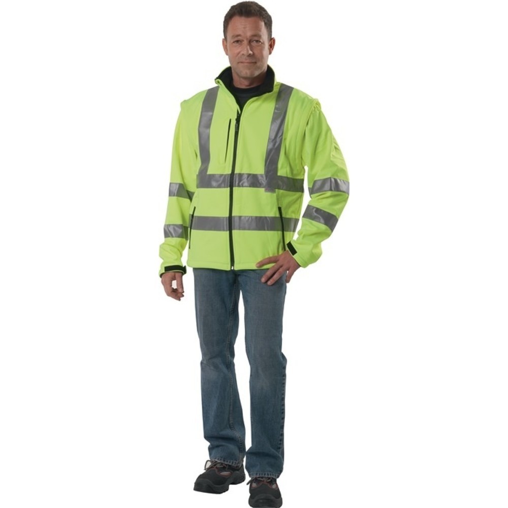 Produktabbildung: PREVENT Warnschutz-Softshelljacke Gr.XXL gelb